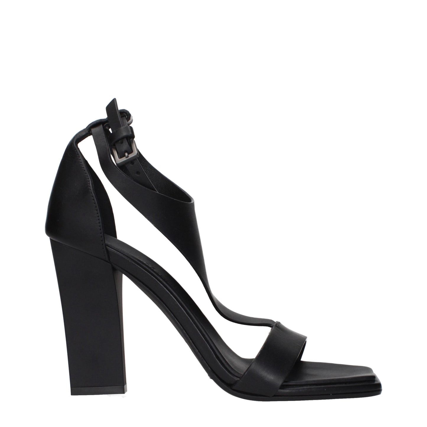 Sandalias Max Mara de tacón de aguja de cuero negro
