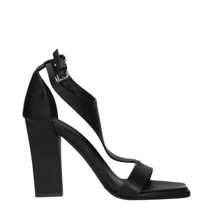 Sandalias Max Mara de tacón de aguja de cuero negro