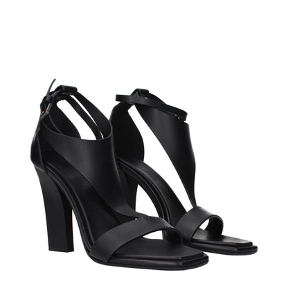 Sandalias Max Mara de tacón de aguja de cuero negro