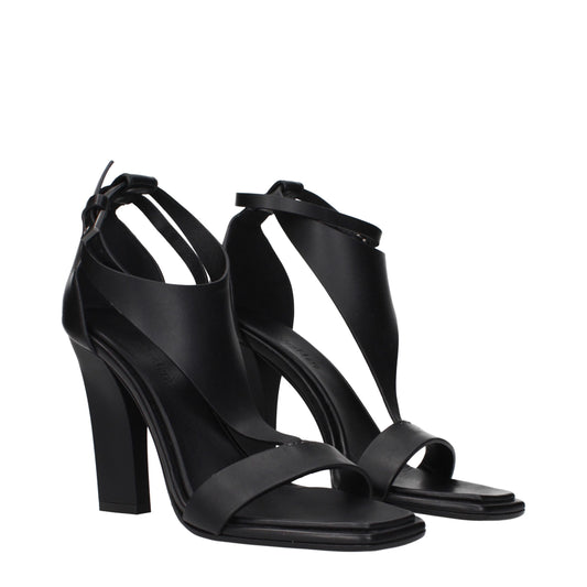 Sandalias Max Mara de tacón de aguja de cuero negro
