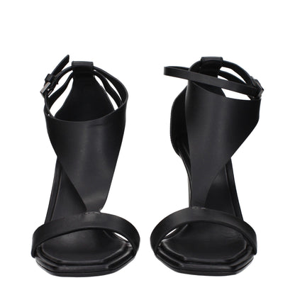 Sandalias Max Mara de tacón de aguja de cuero negro