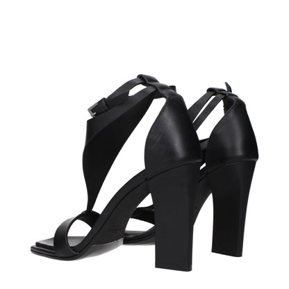 Sandalias Max Mara de tacón de aguja de cuero negro