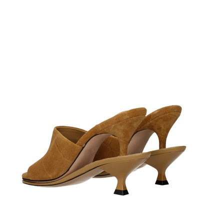 Sandalias Jacquemus de cuero marrón con tacón de aguja