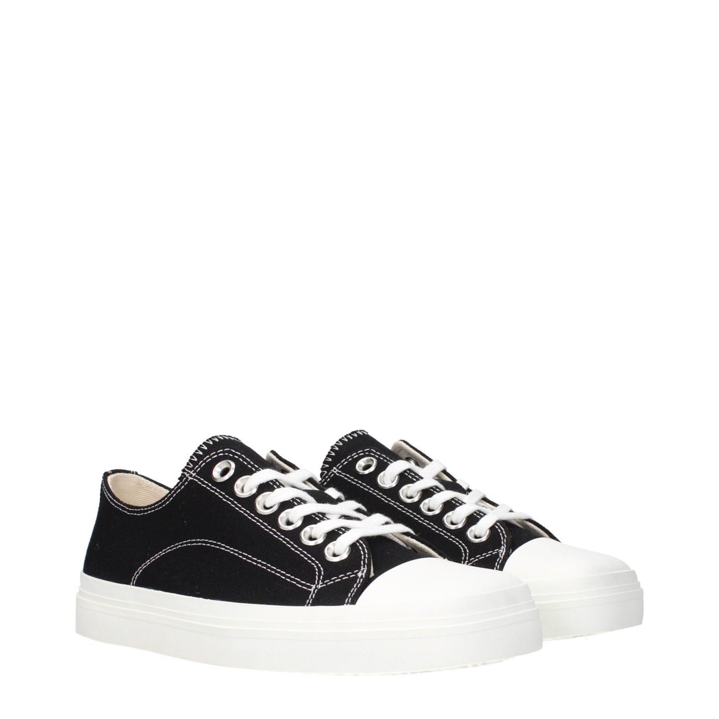 Zapatillas bajas de tela negras Moschino
