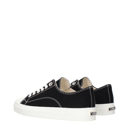 Zapatillas bajas de tela negras Moschino