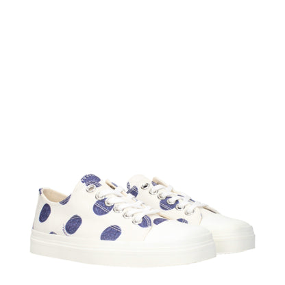 Baskets basses en tissu blanc Moschino