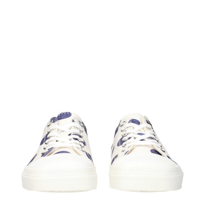 Baskets basses en tissu blanc Moschino