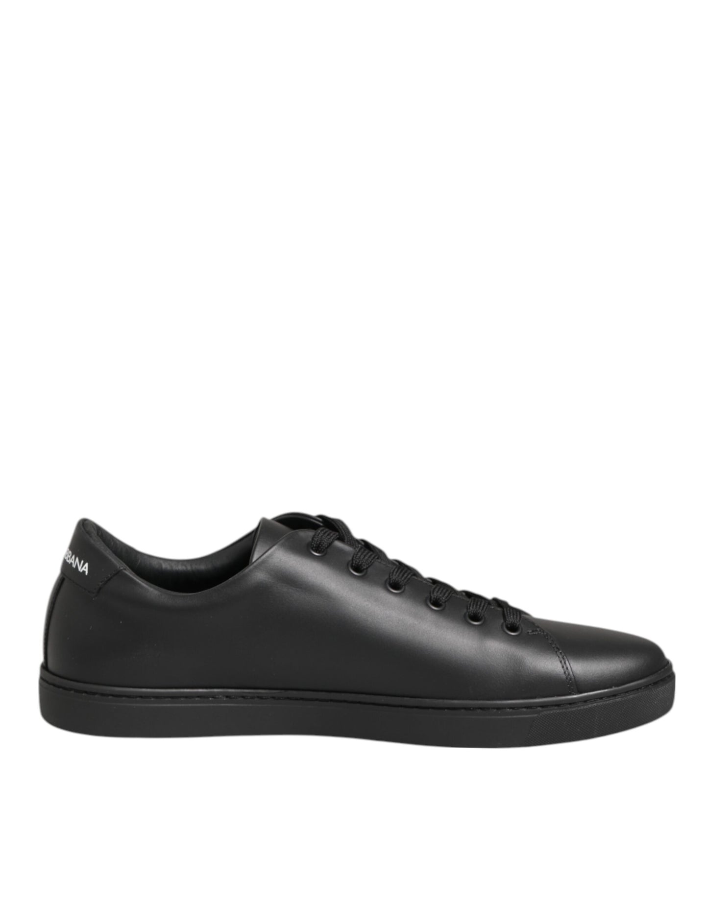 Zapatillas Dolce & Gabbana de cuero negro con corazón de cristal