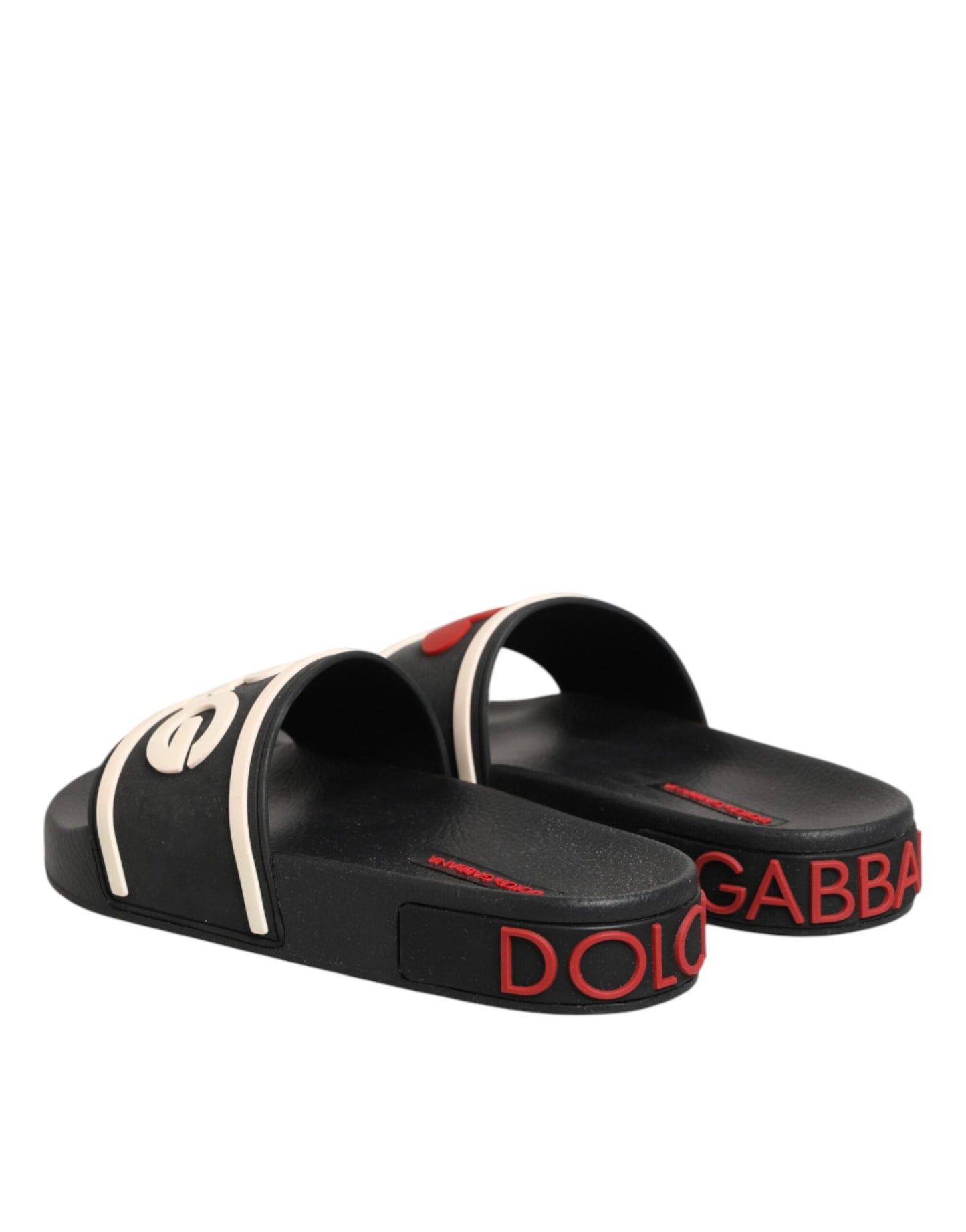 Sandalias de goma negras Dolce & Gabbana Zapatos para la playa