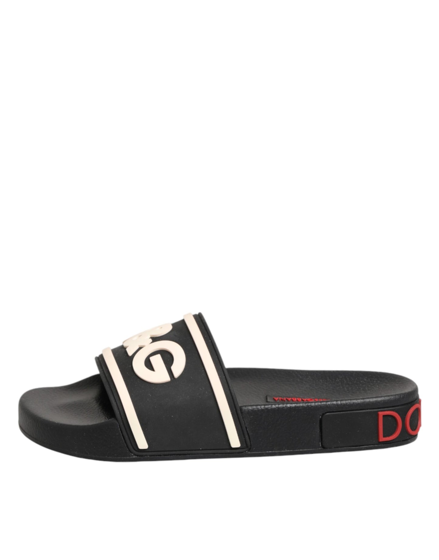 Sandalias de goma negras Dolce & Gabbana Zapatos para la playa