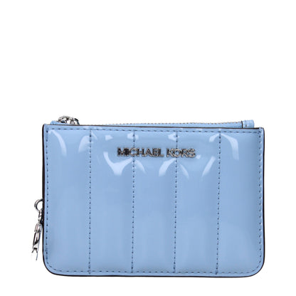 Cartera de piel azul claro Michael Kors