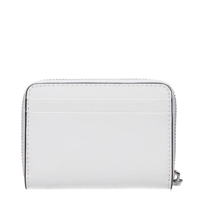 Tarjetero Michael Kors de cuero blanco