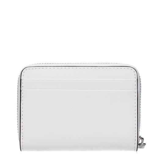 Tarjetero Michael Kors de cuero blanco