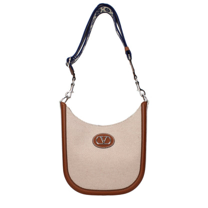 Valentino Garavani Sac bandoulière en toile beige