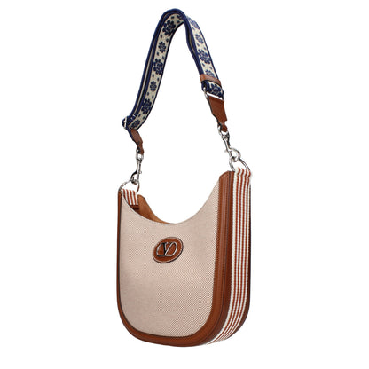 Valentino Garavani Sac bandoulière en toile beige