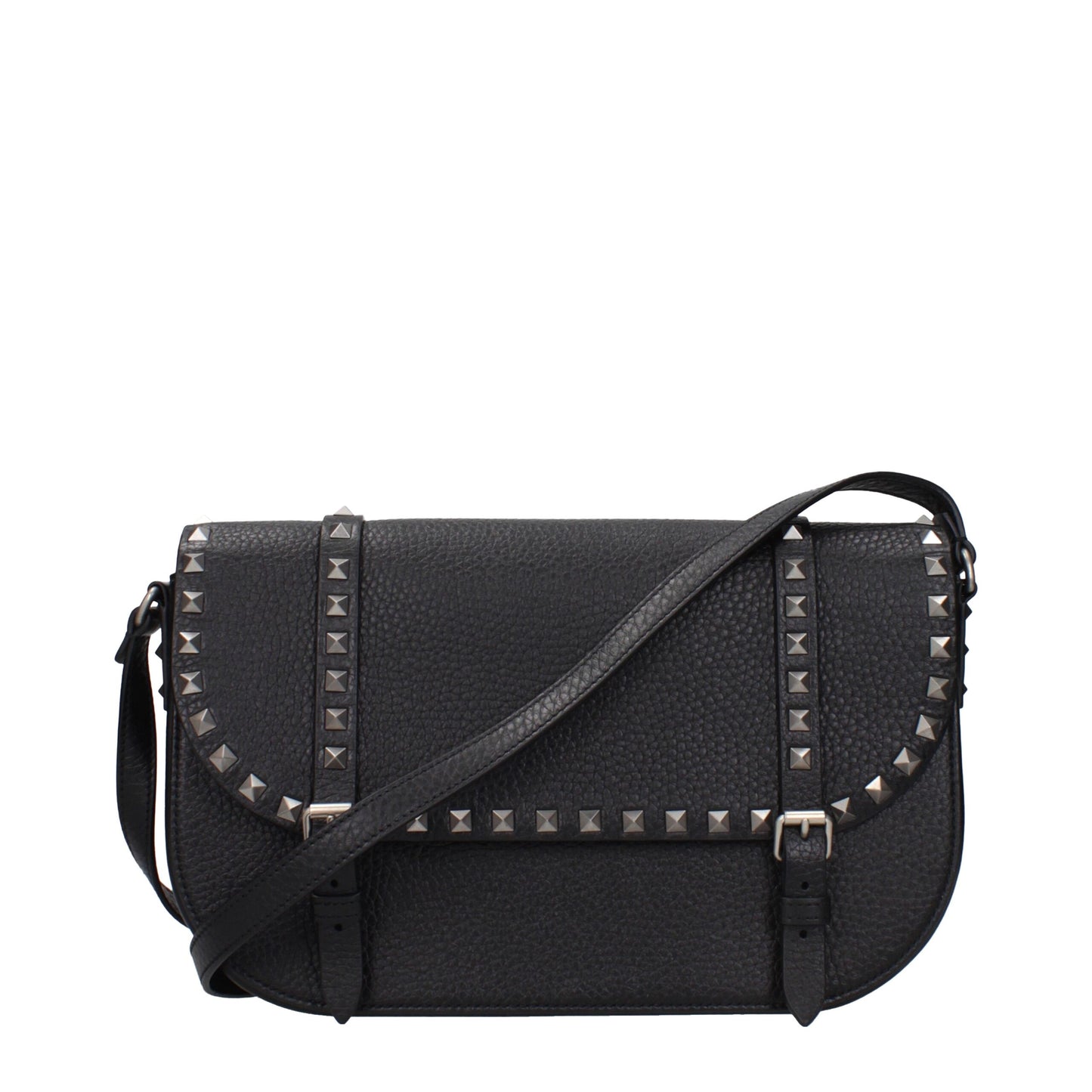 Bolso cruzado de piel negra Valentino Garavani