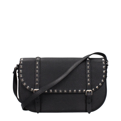 Bolso cruzado de piel negra Valentino Garavani