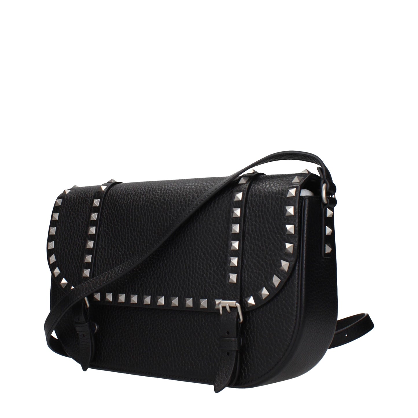 Bolso cruzado de piel negra Valentino Garavani