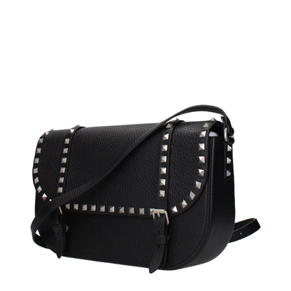 Bolso cruzado de piel negra Valentino Garavani