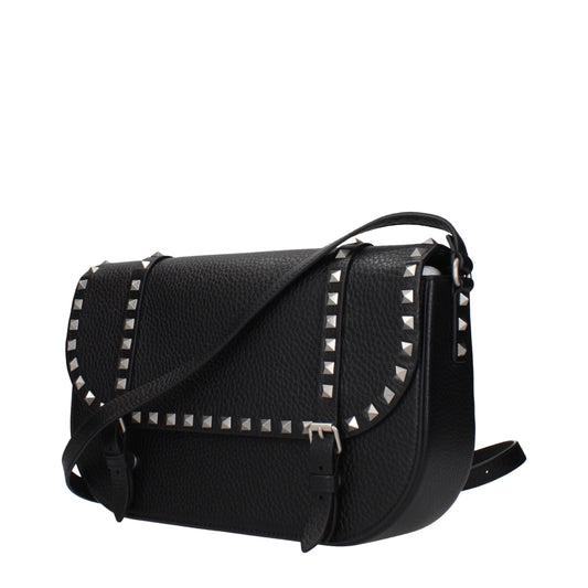 Bolso cruzado de piel negra Valentino Garavani