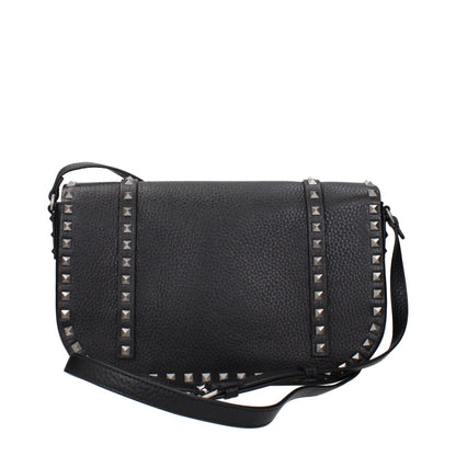 Bolso cruzado de piel negra Valentino Garavani