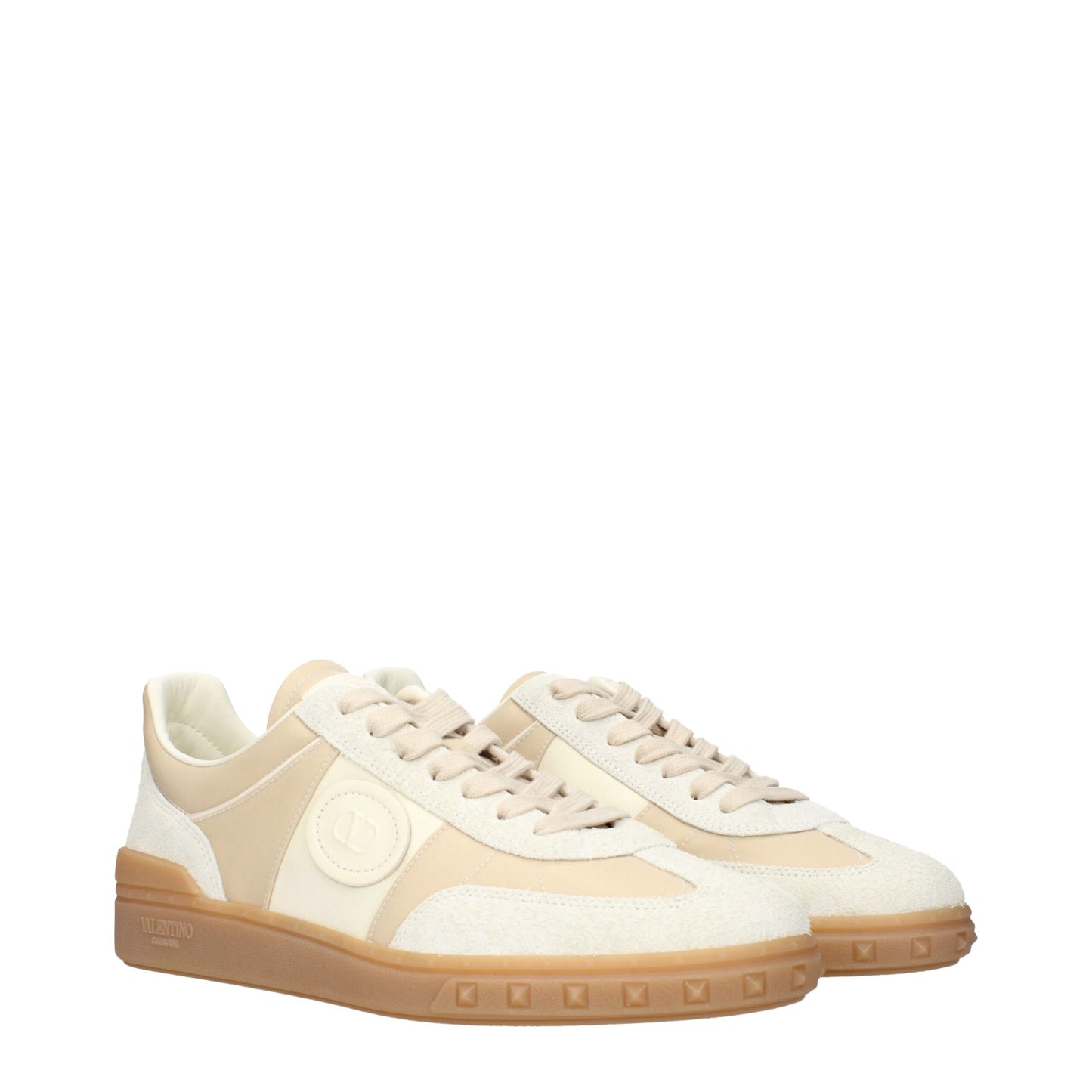 Baskets basses en tissu beige Valentino Garavani
