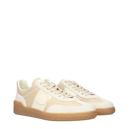 Baskets basses en tissu beige Valentino Garavani