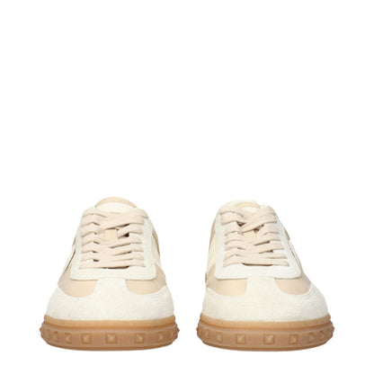 Baskets basses en tissu beige Valentino Garavani