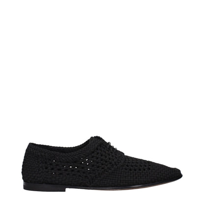 Chaussures Richelieu Et Derby En Tissu Noir DOLCE & GABBANA