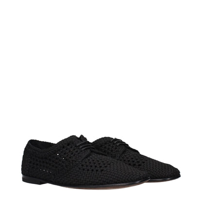 Chaussures Richelieu Et Derby En Tissu Noir DOLCE & GABBANA
