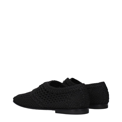 Chaussures Richelieu Et Derby En Tissu Noir DOLCE & GABBANA