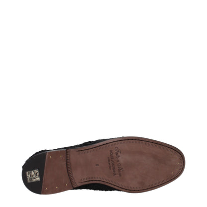 Chaussures Richelieu Et Derby En Tissu Noir DOLCE & GABBANA