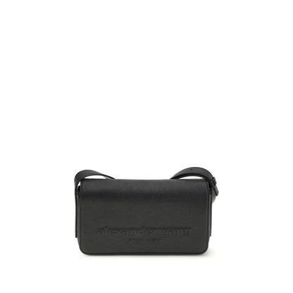 Sac à bandoulière Alexander Wang en cuir de veau noir