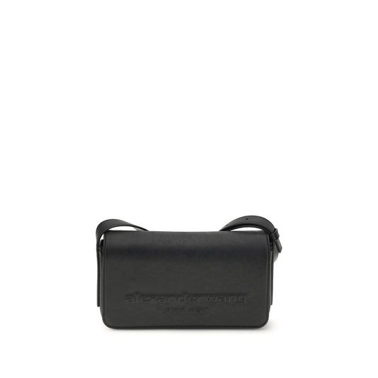 Bandolera Alexander Wang de piel de becerro negra Bos Taurus