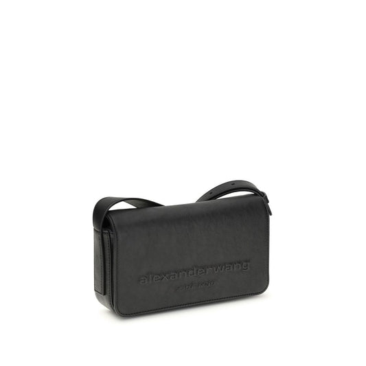 Bandolera Alexander Wang de piel de becerro negra Bos Taurus