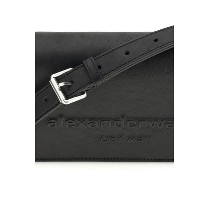 Sac à bandoulière Alexander Wang en cuir de veau noir