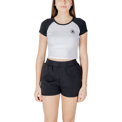 Ropa deportiva de algodón blanca y negra de Converse