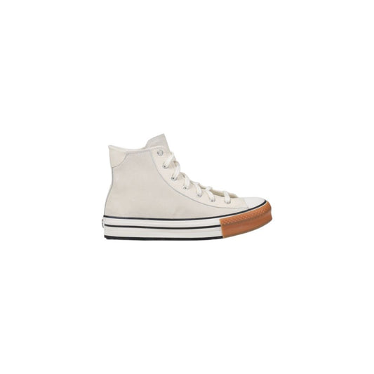 Zapatillas Altas Converse Chuck Taylor En Cuero Crema