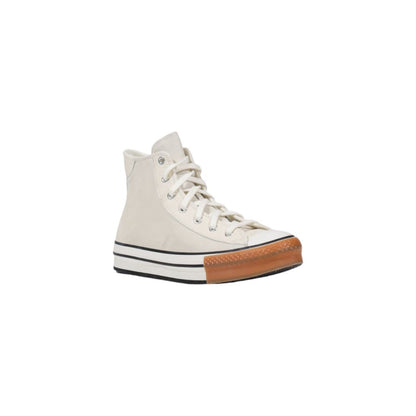 Zapatillas Altas Converse Chuck Taylor En Cuero Crema