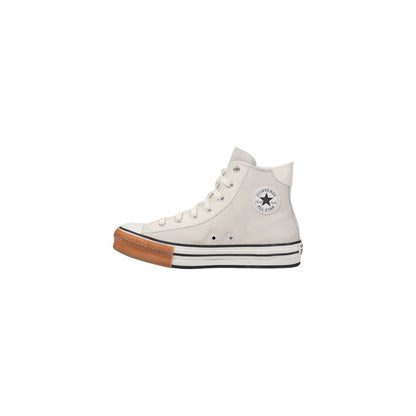 Zapatillas Altas Converse Chuck Taylor En Cuero Crema