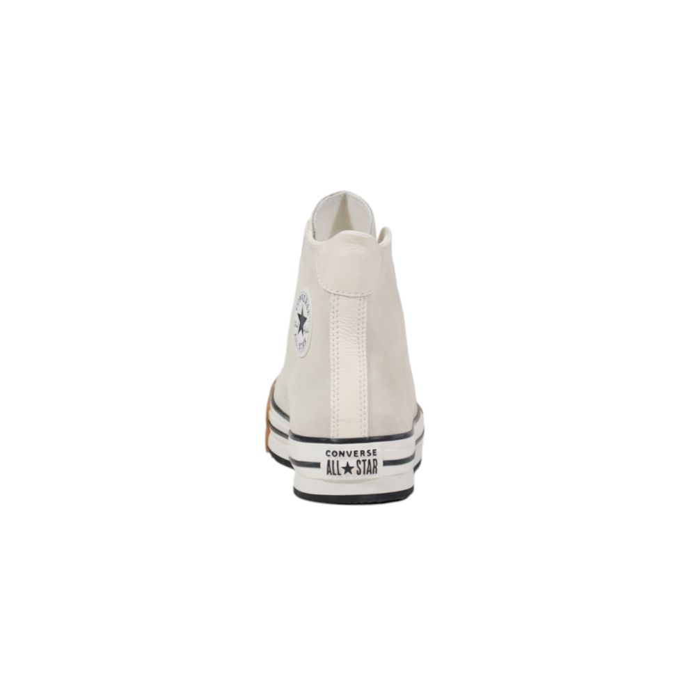 Zapatillas Altas Converse Chuck Taylor En Cuero Crema