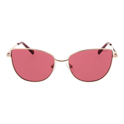 Lunettes de soleil Gant en métal or rose
