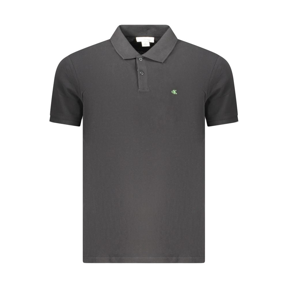 Polo Calvin Klein de algodón negro para hombre