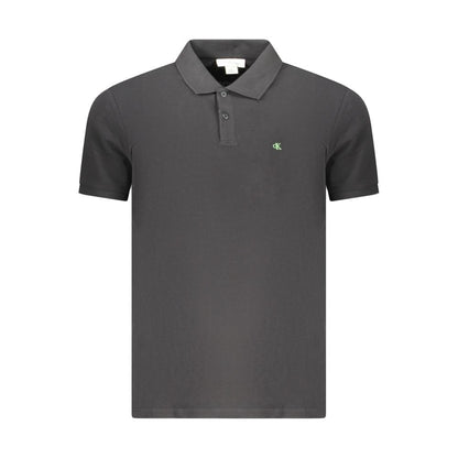 Polo Calvin Klein de algodón negro para hombre
