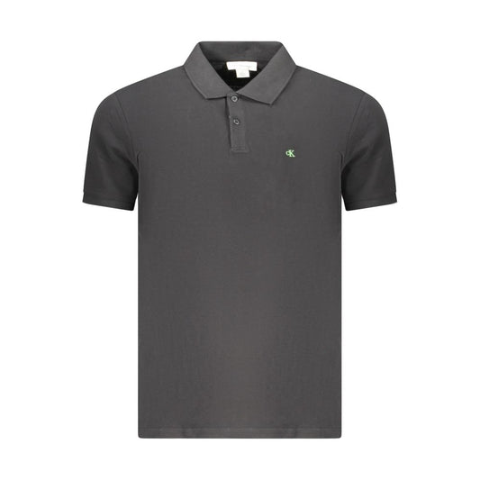 Polo Calvin Klein de algodón negro para hombre