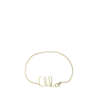 Cinturón fino Chloé de latón dorado