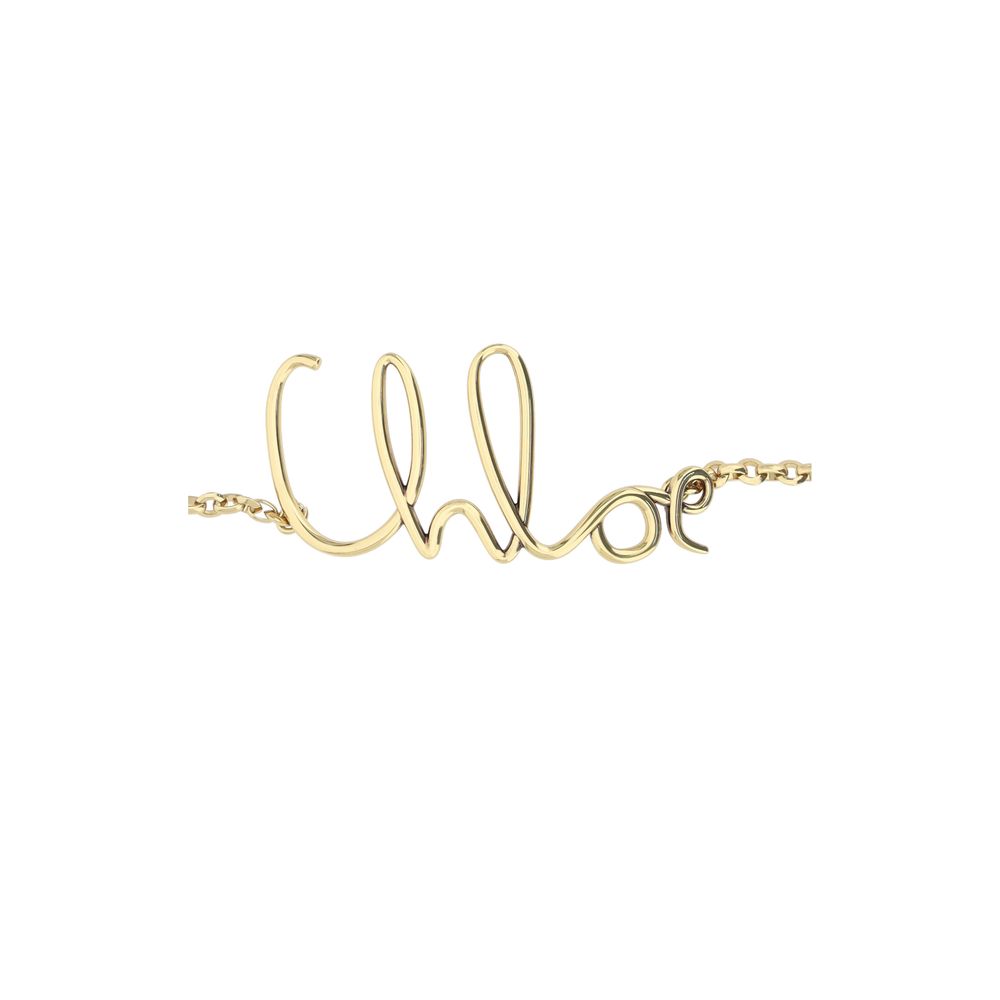 Cinturón fino Chloé de latón dorado