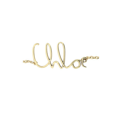 Cinturón fino Chloé de latón dorado