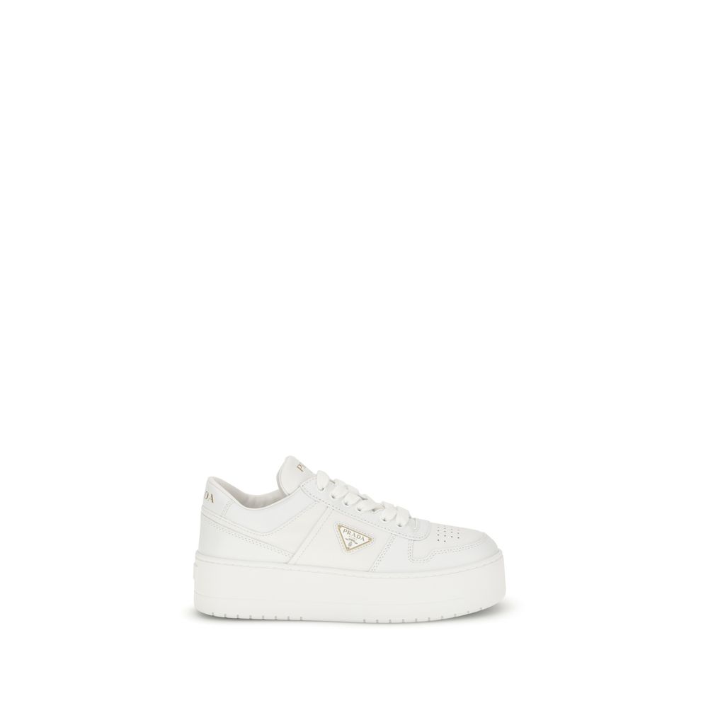 Prada Platform Sneakers White Calfskin Bos Taurus