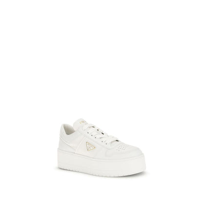Prada Platform Sneakers White Calfskin Bos Taurus